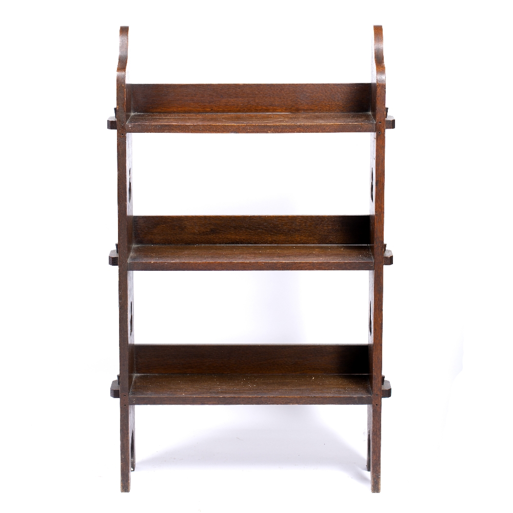 Liberty & Co three-tier oak 'Sedley' bookcase, oak, 58cm x 97cm x 20cm - Image 4 of 6