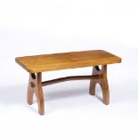 Cotswold School low occasional table with stretcher, 86cm x 42cm x 39cm