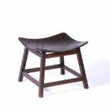 In the manner of Liberty & Co oak stool, unmarked, 40cm x 37cm