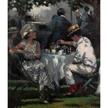 Sherree Valentine Daines (b.1959) 'Afternoon tea' limited edition canvas print, numbered 36/195,