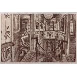 Richard Bawden (b.1936) 'Stairs to the library' etching, signed and numbered 6/85 in pencil lower