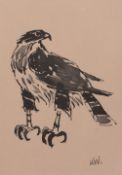 Kyffin Williams (1918-2006) 'Young buzzard No 1' print, from the Tegfryn Art Gallery, Menai Bridge