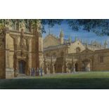 Jeremy Duncan (Contemporary) 'Untitled Cheltenham College' watercolour, signed in pencil lower left,