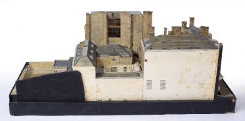 John B Thorp for Thorp Modelmakers 'Untitled' scale model of a building with plaque to the reverse