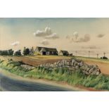 Norman Neasom (1915-2010) 'Saintbury Hill farmhouse' watercolour, signed and dated 1962 lower right,