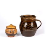 Sidney Tustin (1914-2005) at Winchcombe pottery slipware jug, impressed seal marks, 14.5cm high