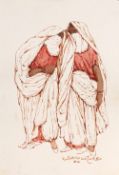 Saro LaTurso (Contemporary School) 'Two females' watercolour, signed and dated 2000 lower right,