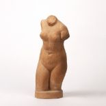 20th Century Italian terracotta sculpture of a female nude, stamped to the reverse 'Firenze