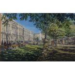 Jeremy Duncan (Contemporary) 'Untitled Cheltenham Promenade' watercolour, signed in pencil lower