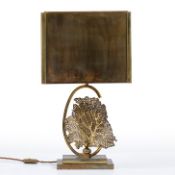 Attributed to Maison Charles table lamp, circa 1960, filigree base in the form of coral, with