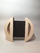 Gillian Montegrande (b.1960) 'Cyberpot' stoneware, signed to the base, 33cm x 28cm x 11cm