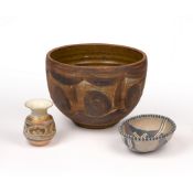 Mary Rich (b.1940) studio pottery vase with impressed seal mark, 11cm high, a Jane Waller pottery