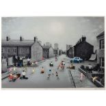 Leigh Lambert (b.1979) 'Summer in the city' limited edition print, numbered 61/75, signed in