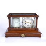 Walnut cased barograph marked M. W. Dunscombe of Bristol, 428606, with thermometer and with single