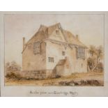 Three 19th/20th Century watercolours including 'Hadlow Place near Tunbridge Kent, 19cm x 23cm, a