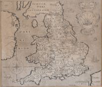 Christopher Saxton and William Hole Englalond Anglia Anglosaxonum Heptarchia, map, published