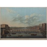 After Pierre-Michel Alix (1762-1817) Coloured aquatint, 'Vue du Pont de Westminster, apres le