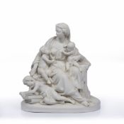 After Albert-Ernest Carrier-Belleuse (1824-1887) for Wedgwood 'Charity' parian ware figure group,