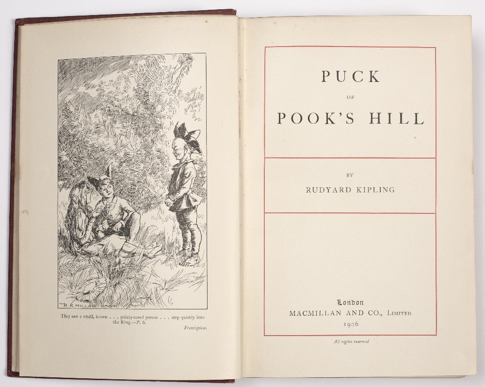 (Books) Kipling, Rudyard - Puck of Pook's Hill, 1st Edition, 1906, Sir Alec Guinness- A Positively - Image 4 of 7