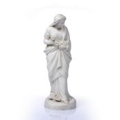 After William Calder Marshall (1813-1894) for Copeland 'Flower seller' parian ware figure group,