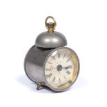 Ansonia Clock Co of New York, USA one day bee alarm clock in original box, 9cm high approx overall