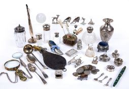 Collection of silver, white metal and silver plated wares to include: Dutch white metal table