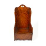 Fruitwood lambing chair 19th Century, of plain form with lift-up seat, 65cm high, 36cm across