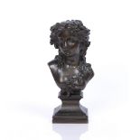 Bronze bust of Flora 19th Century, probably French, 19cm Condition: marks and wear