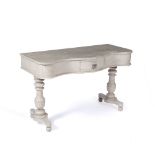 Painted serpentine dressing table Victorian, with single drawer, 114cm wide, 50cm deep, 71.5cm