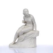After William Calder Marshall (1813-1894) for Copeland 'Sabrina' parian ware figure group, script to