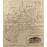 Map of Gloucestershire by J Bayly, 1779, marking the Cotham Stone 41cm x 36cm Condition: creasing
