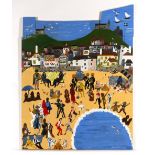 Jenny Birchall (Contemporary) A long time ago at a Beach Party far far away.... signed and titled (
