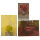 Fred Dubery (1926-2011) Three still life studies each with studio stamp (to reverse) oils largest 30