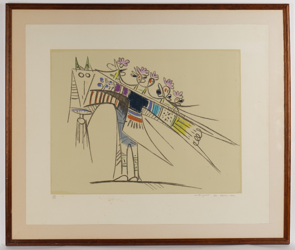 Wilfredo Lam (1902 - 1982) Bird 64/100, signed, numbered and titled in pencil etching and aquatint - Image 3 of 6