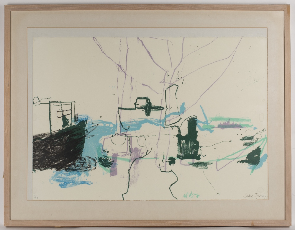 Sadie Tierney (b.1971) Abstract signed and numbered 3/6 in pencil drypoint and mixed media 62 x - Image 2 of 3