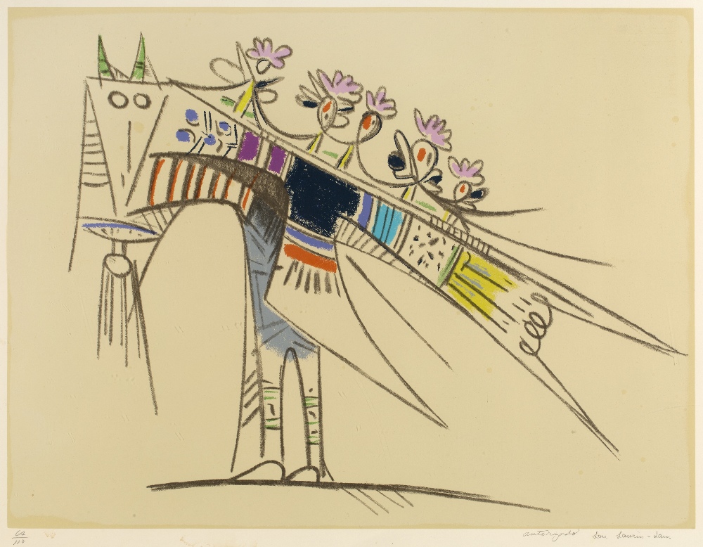Wilfredo Lam (1902 - 1982) Bird 64/100, signed, numbered and titled in pencil etching and aquatint