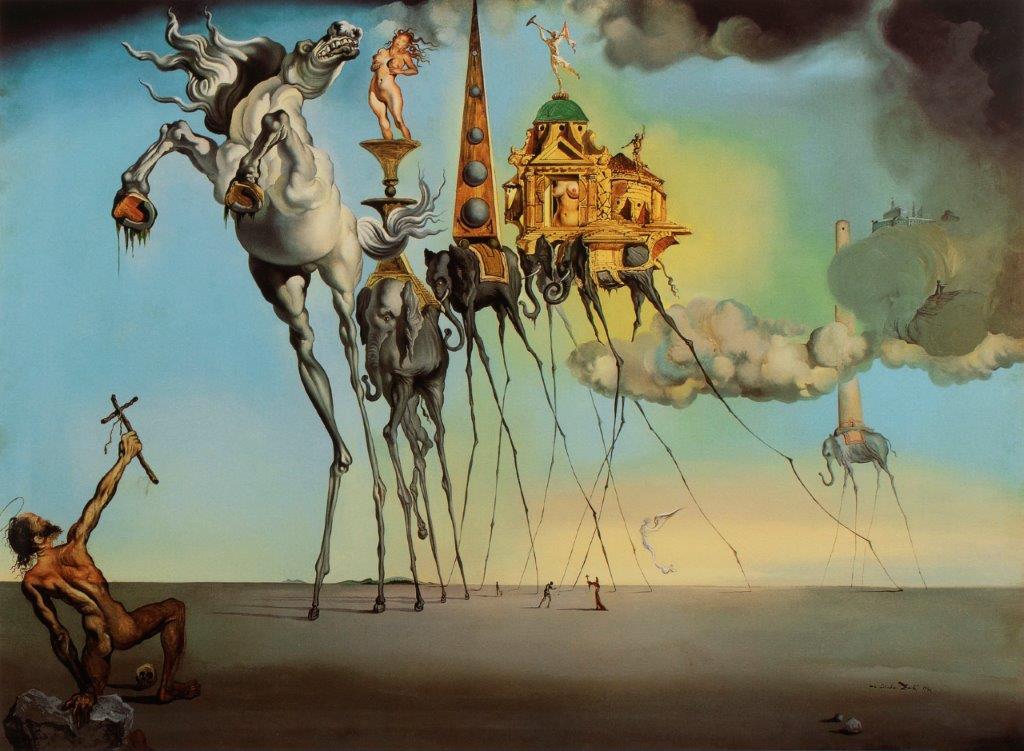 After Salvador Dali (1904-1989) The Temptation of Saint Anthony numbered and with blindstamp
