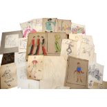 John Marsden Dronsfield (1900-1951) A large collection of drawings to include set designs, costume