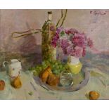 Sergey Kovalenko (b.1980) Still life, 2011 signed (upper right), titled and dated (to reverse) oil