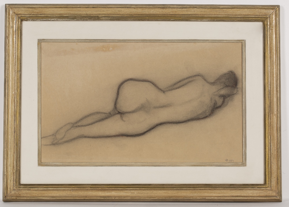 Modern British School Nude study monogrammed DW and dated 1957 inscribed 'David Wynne, Macalpine - Image 2 of 3