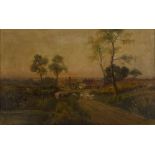 Jack Ducker (act.1910-1930) 'Hazlemere Farm, Surrey - Sleepy Hollow', 1926 signed, inscribed with