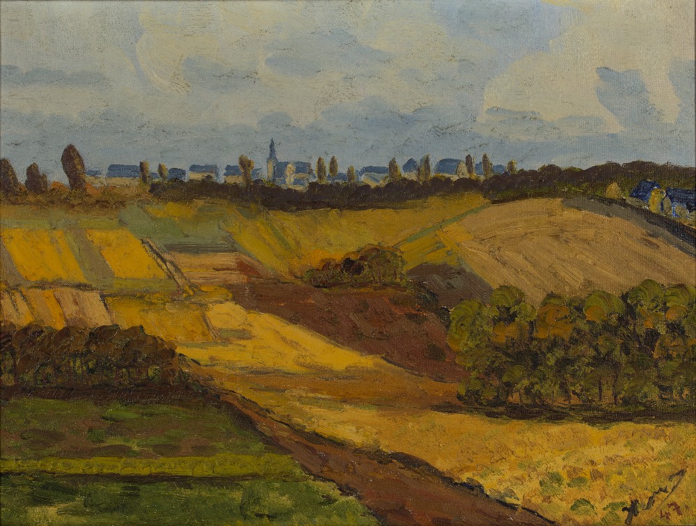 Ernest Peirce (20th Century Cornish School) Barn buildings signed (lower right) oil on board 30 x - Image 2 of 6