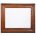 A 19TH CENTURY OAK FRAME with deep cushion moulded border, rebate 58.5 x 73.5cm