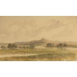 JOHN GREENSMITH (b.1932) 'View near Lincoln', signed, watercolour, 21 x 36cm