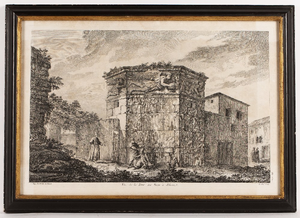 JACQUES-PHILIPPE LE BAS AFTER JULIAN-DAVID LE ROY Vue de la Tour des Vents à Athene, etching, pl. - Image 2 of 3