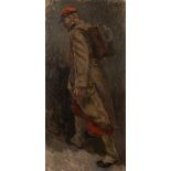 FRENCH SCHOOL, EARLY 20TH CENTURY Full length portrait of a French World War I infantryman,