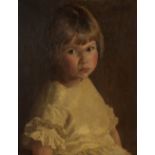 JOYCE WALE (b.1900) Portrait of a young child 'Loraine', signed and dated '24, inscribed on artist's