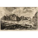 GIOVANNI BATTISTA PIRANESI 'Veduta degli avanzi superiori delle Ferme di Diocleziano', etching, 44 x