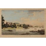 JOHN BOYDELL (pubs) 'A View of Erith Looking up the Thames', etching, hand-coloured, 20.5 x 43cm;