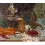 SERGEI KOVALENKO (20TH/21ST CENTURY) 'Still life', signed, inscribed and dated 2010 verso, oil on